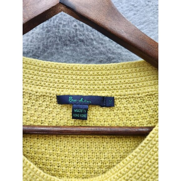 Retro Yellow Boden Knit Cardigan With Button Closure & 3/4 Sleeves - Picture 2 of 4